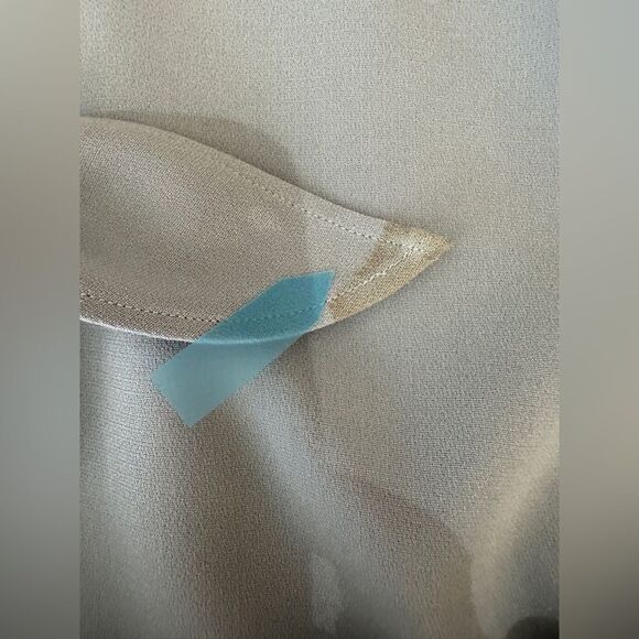 Lafayette 148 Elegant Blue V-Neck Dress with Tie Sleeves Size M - Picture 9 of 10